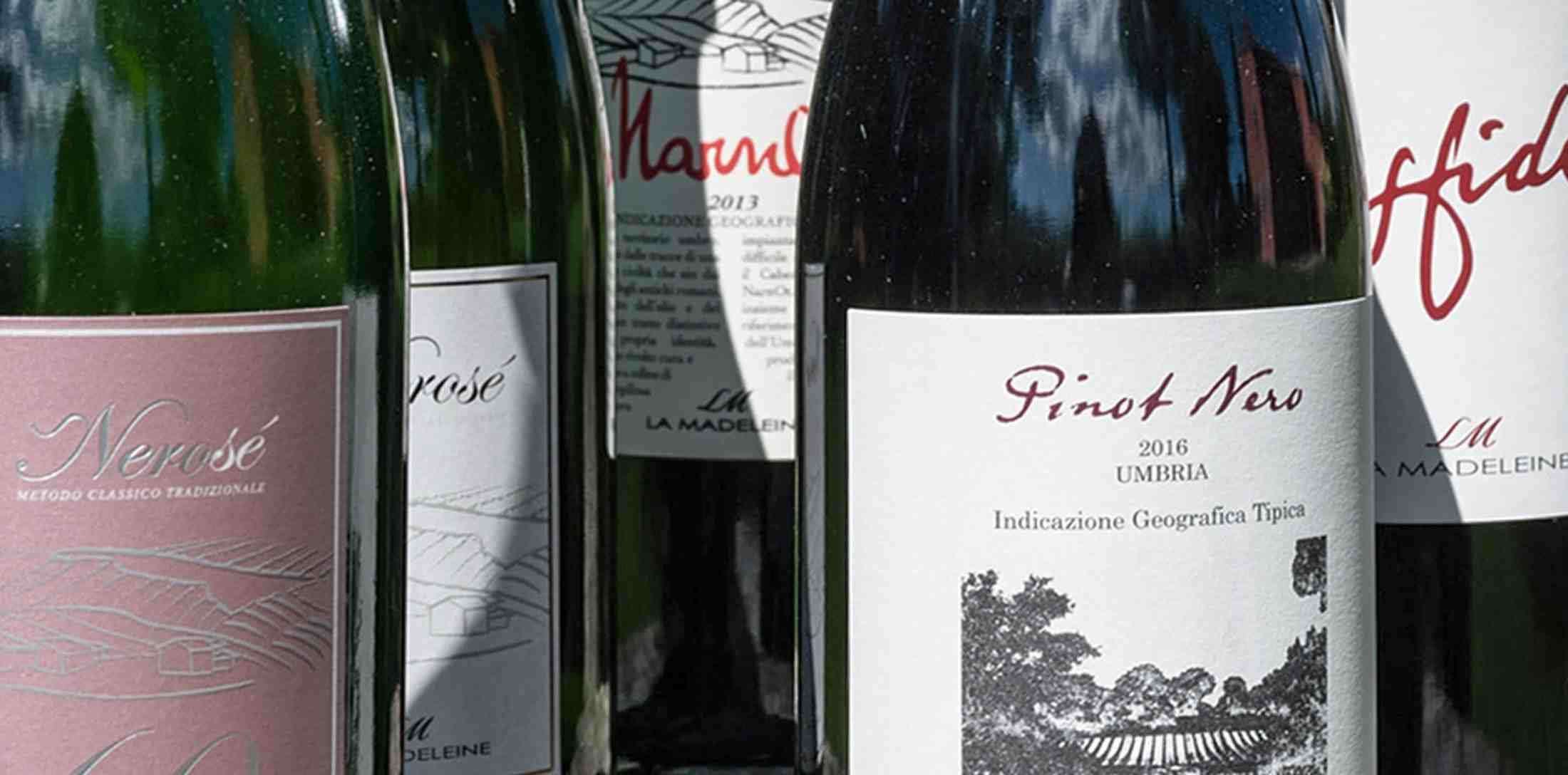 Le etichette azienda vitivinicola La Madeleine tra Narni e Otricoli
