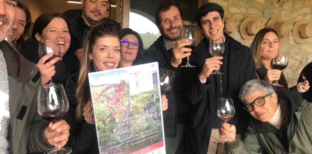 Gli ospiti del Casale e Cantina Santoiolo durante l'evento Benvenuti a Otricoli