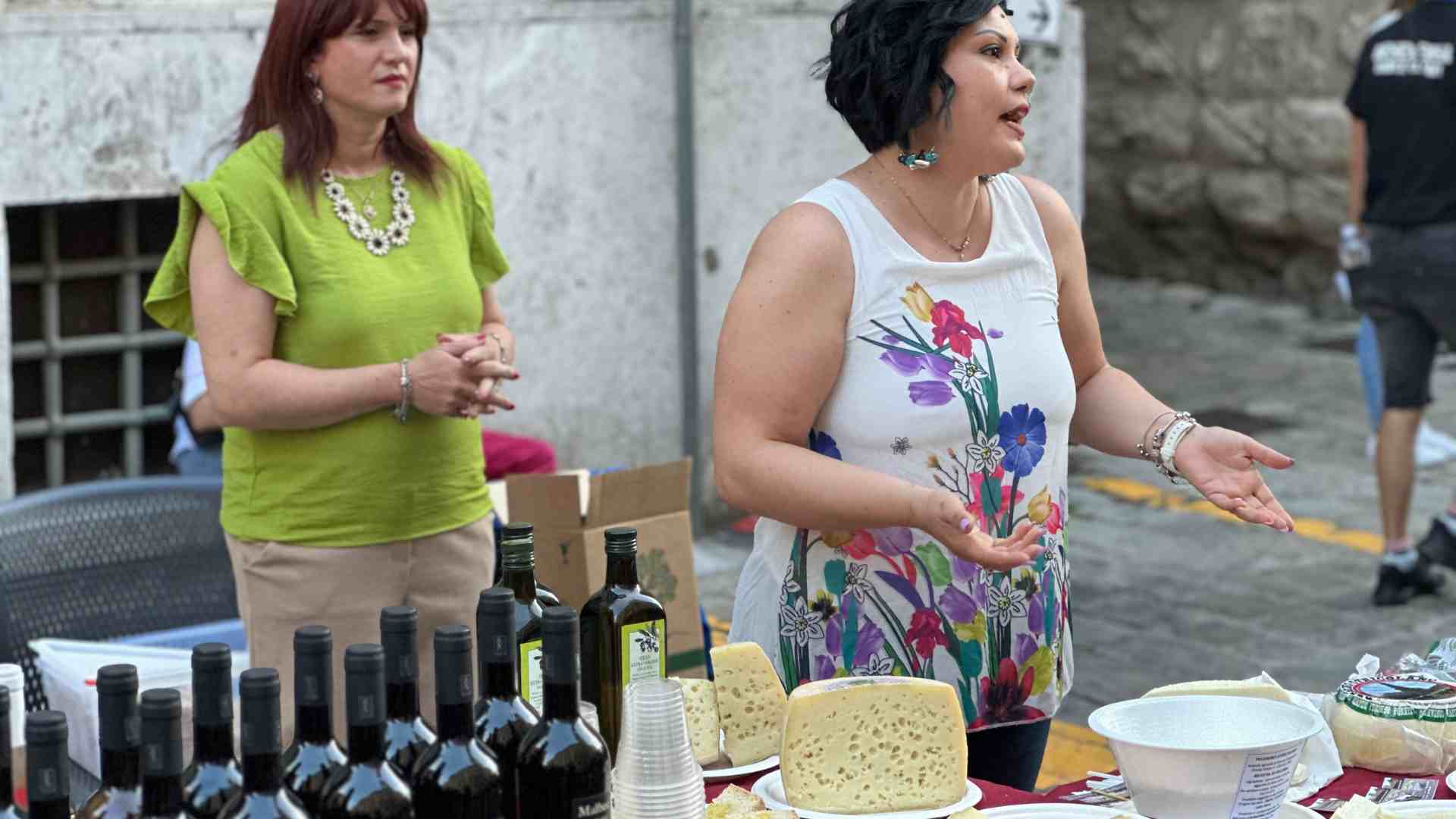 I formaggi Costantino Diluvio durante l'evento Degusta Otricoli a Narni in collaborazione con il ristorante Mamarama